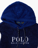 RL Navy & White Sherpa fleece hoodie (S-M)