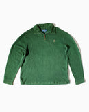 RL Dark Green & Beige Logo Half-Zip