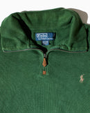 RL Dark Green & Beige Logo Half-Zip