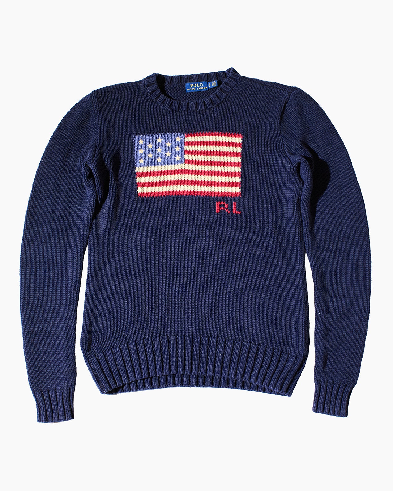 RL Navy American Flag Sweater