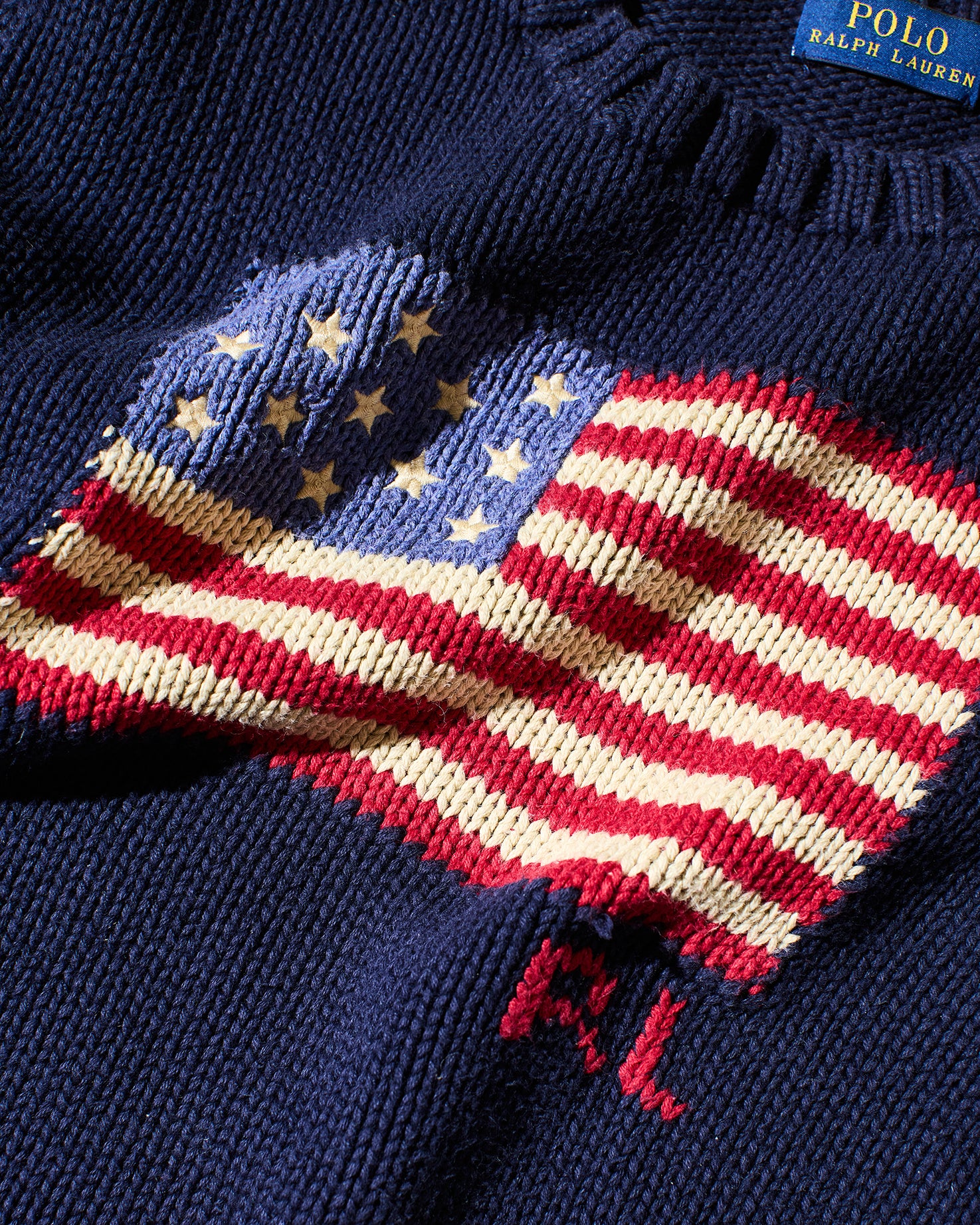 RL Navy American Flag Sweater