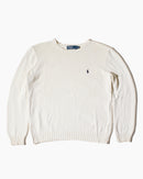 RL Cream & Navy Logo Sweater
