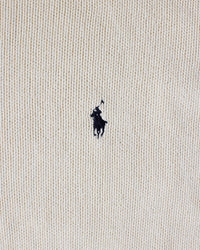 RL Cream & Navy Logo Sweater