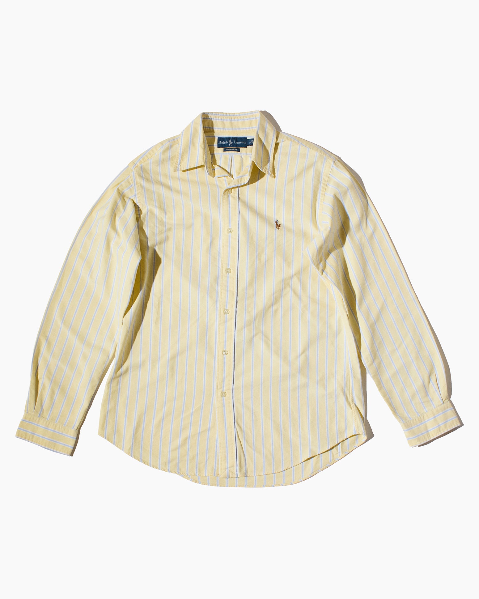 RL Yellow & Blue Striped Brown Pony Shirt