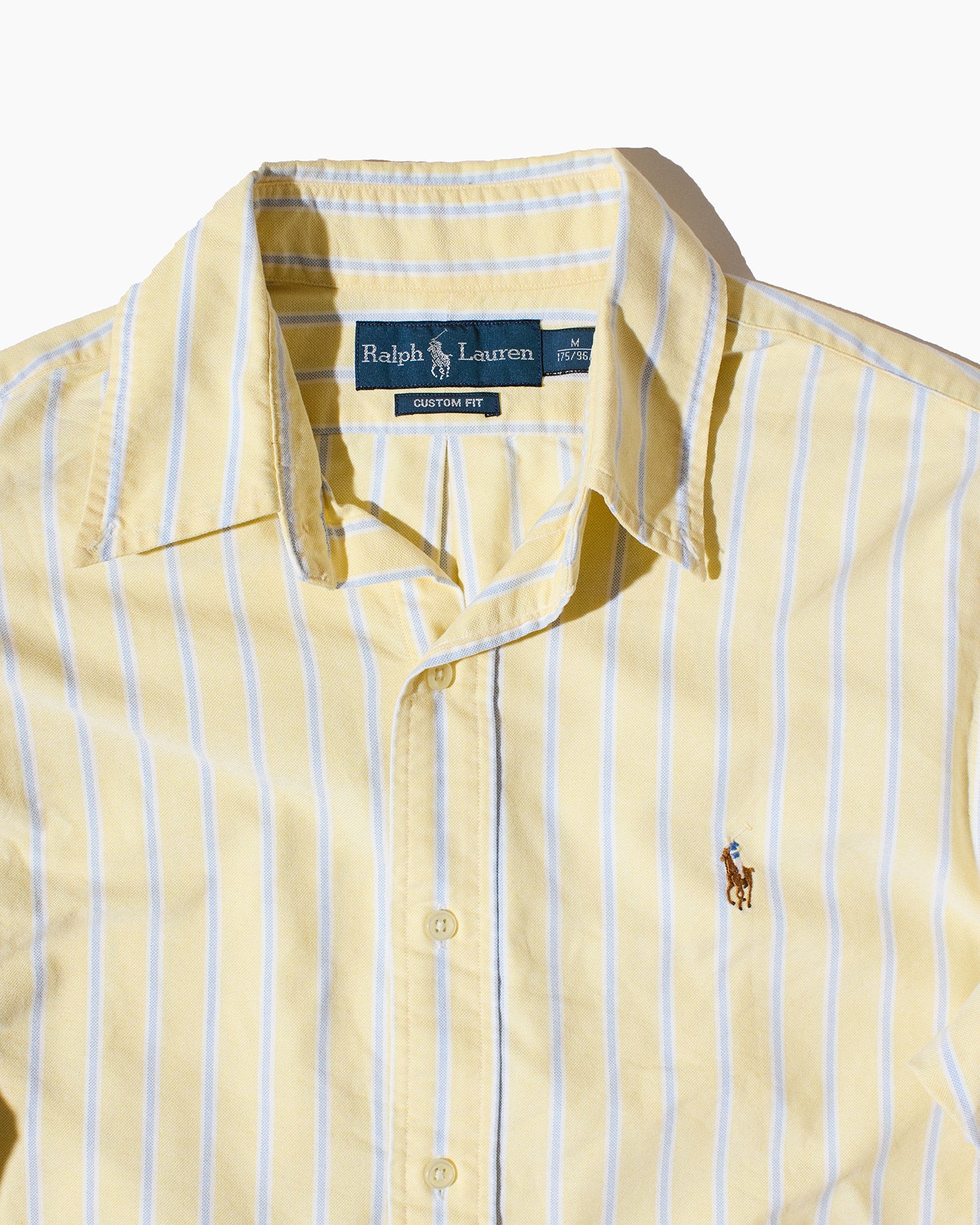 RL Yellow & Blue Striped Brown Pony Shirt