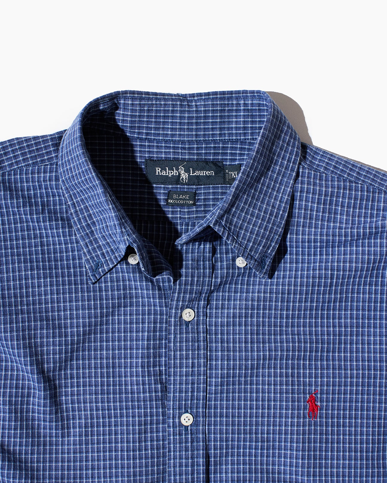 RL Blue Check & Red Pony Shirt