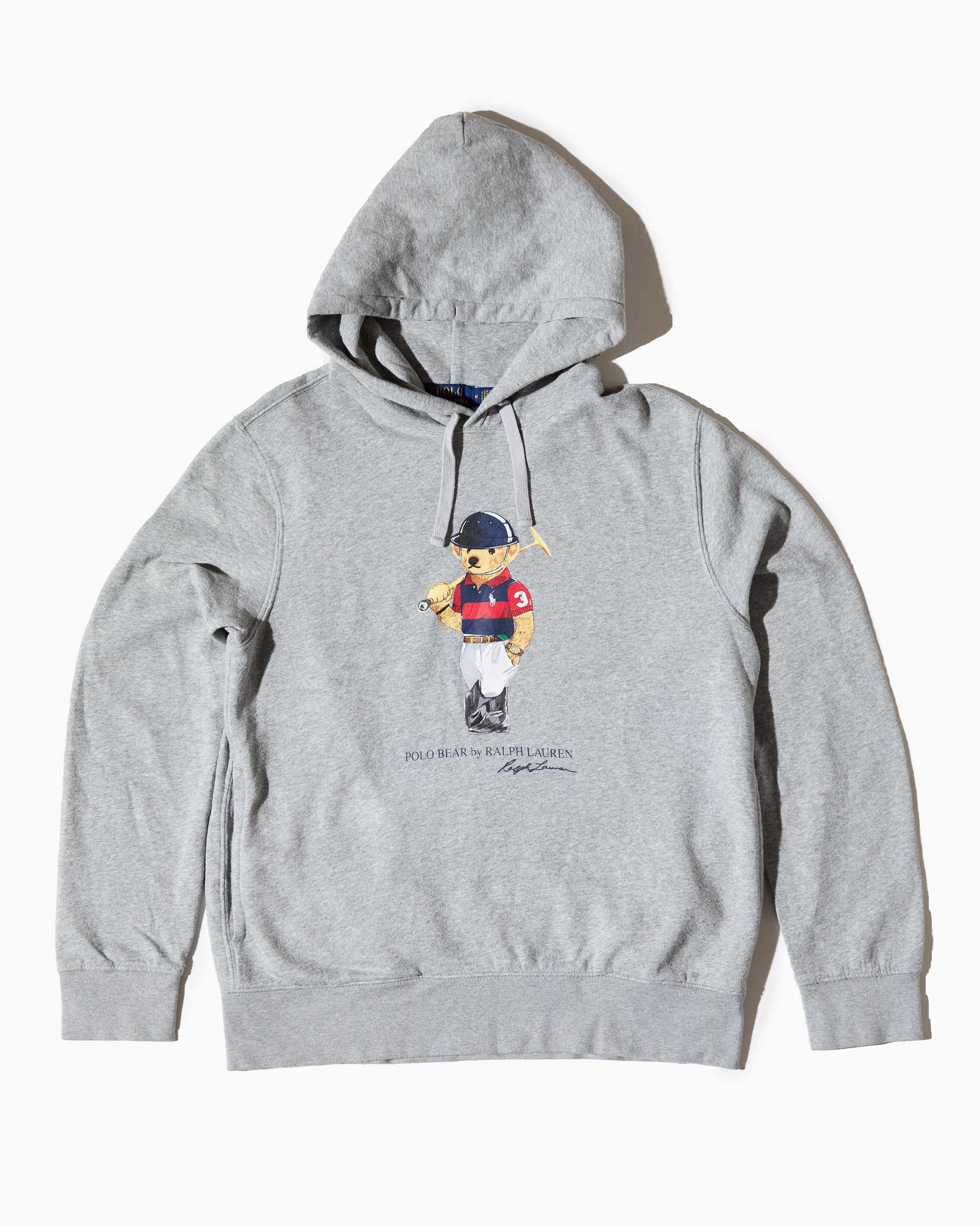 RL Grey Polo Bear Hoodie