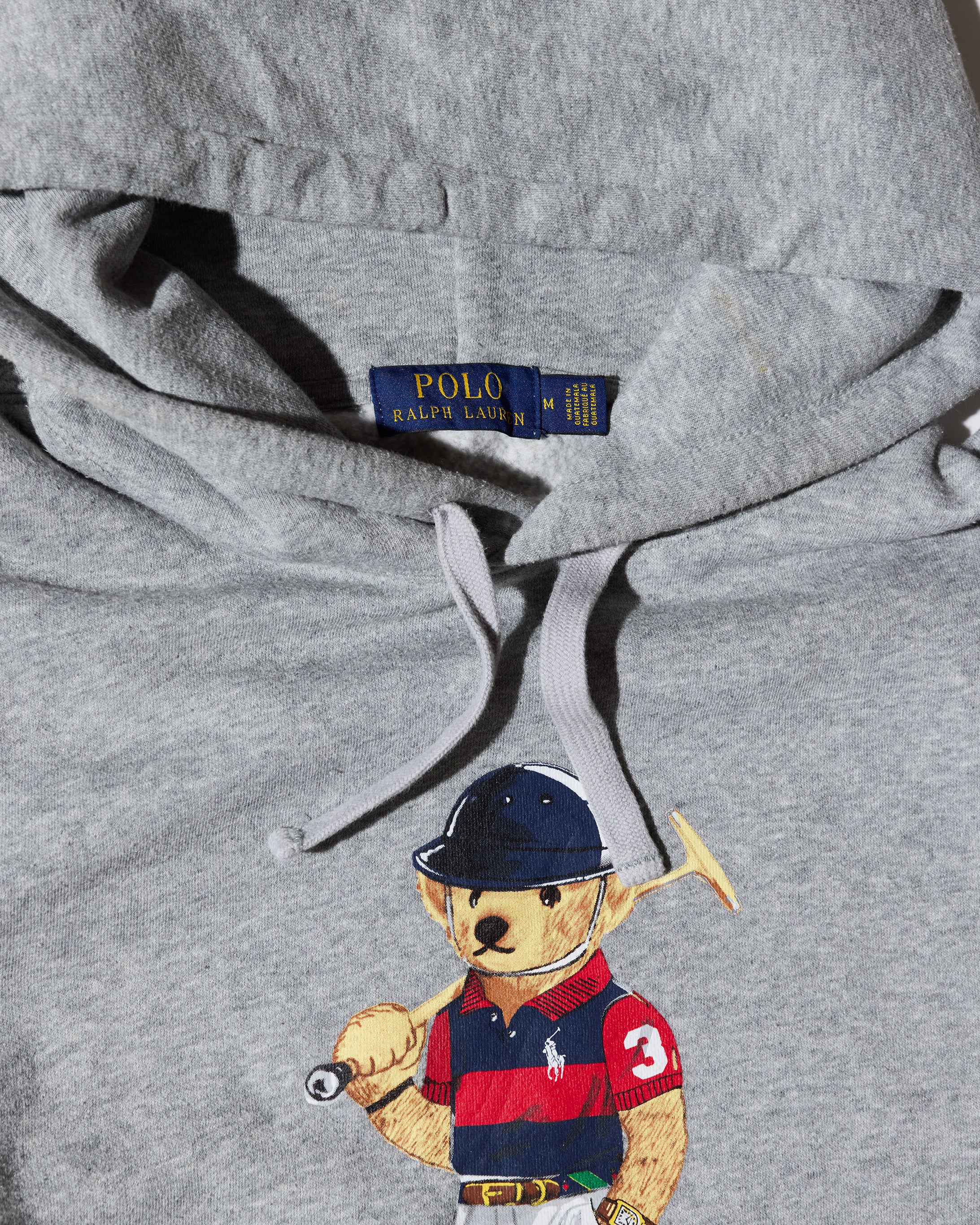 RL Grey Polo Bear Hoodie (M)