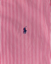 RL Red & White Striped Navy Logo Shirt