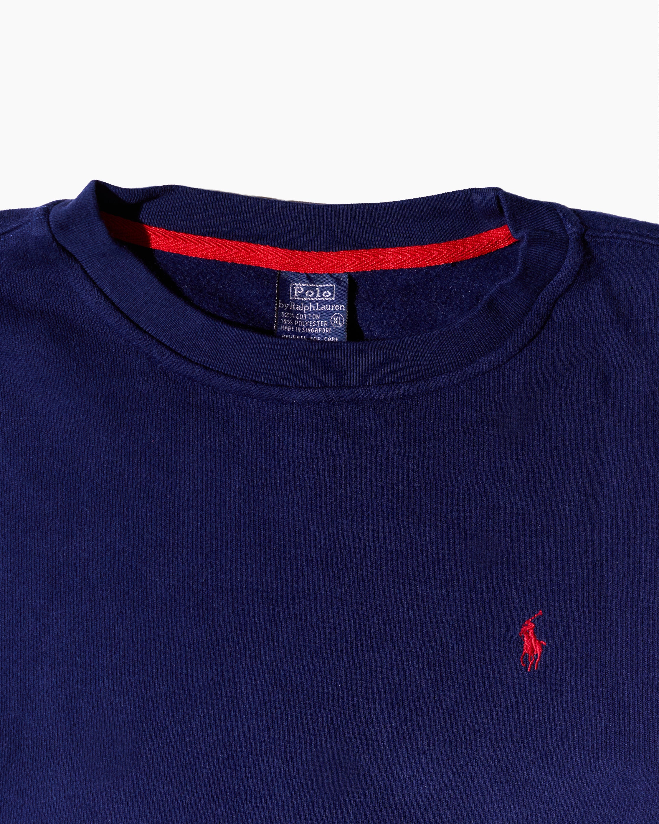 RL Navy & Red Logo Sweatshirt