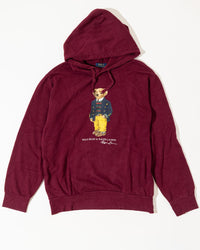 RL Maroon Polo Bear Hoodie (XL)