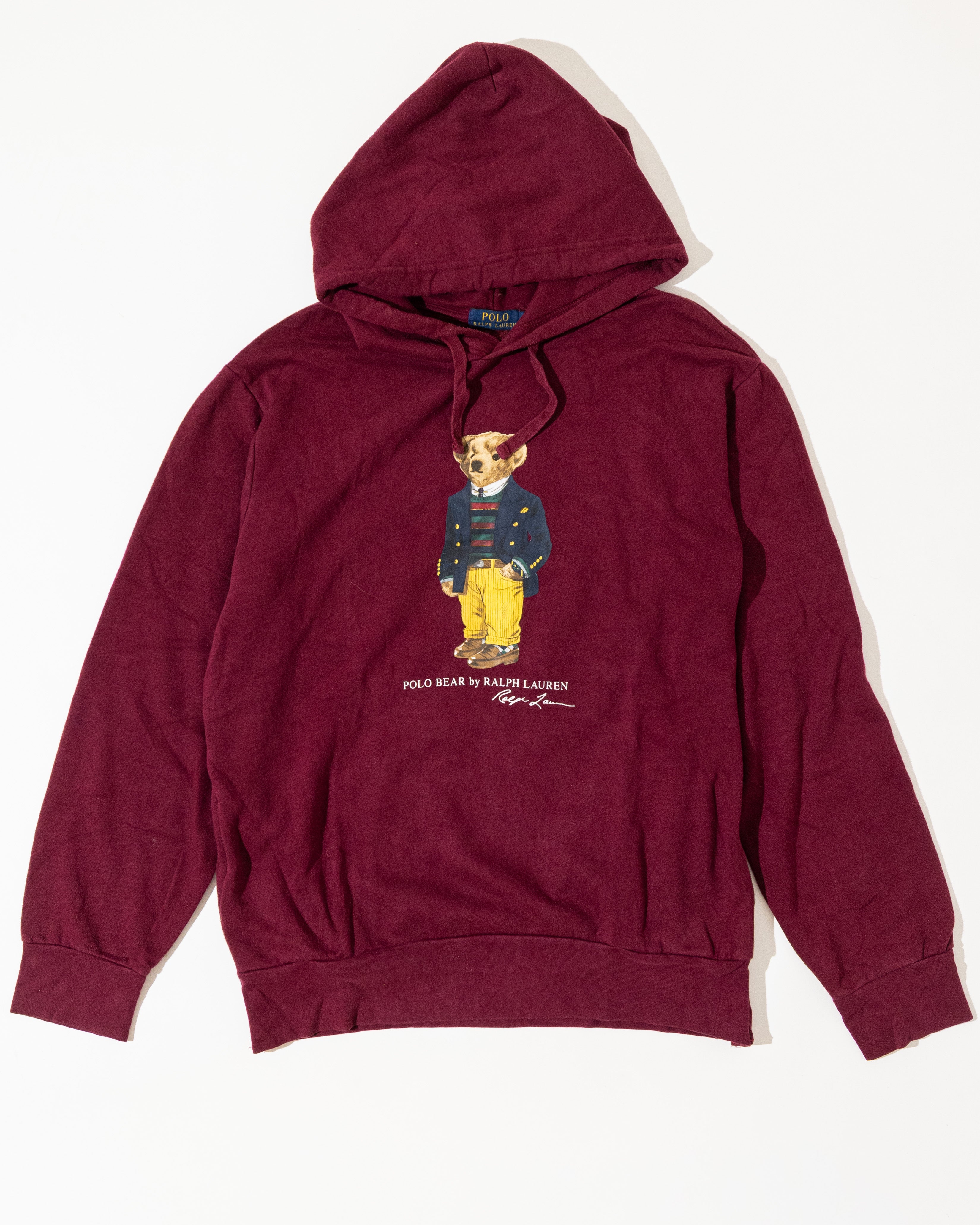 RL Maroon Polo Bear Hoodie (XL)