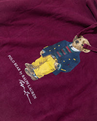RL Maroon Polo Bear Hoodie (XL)