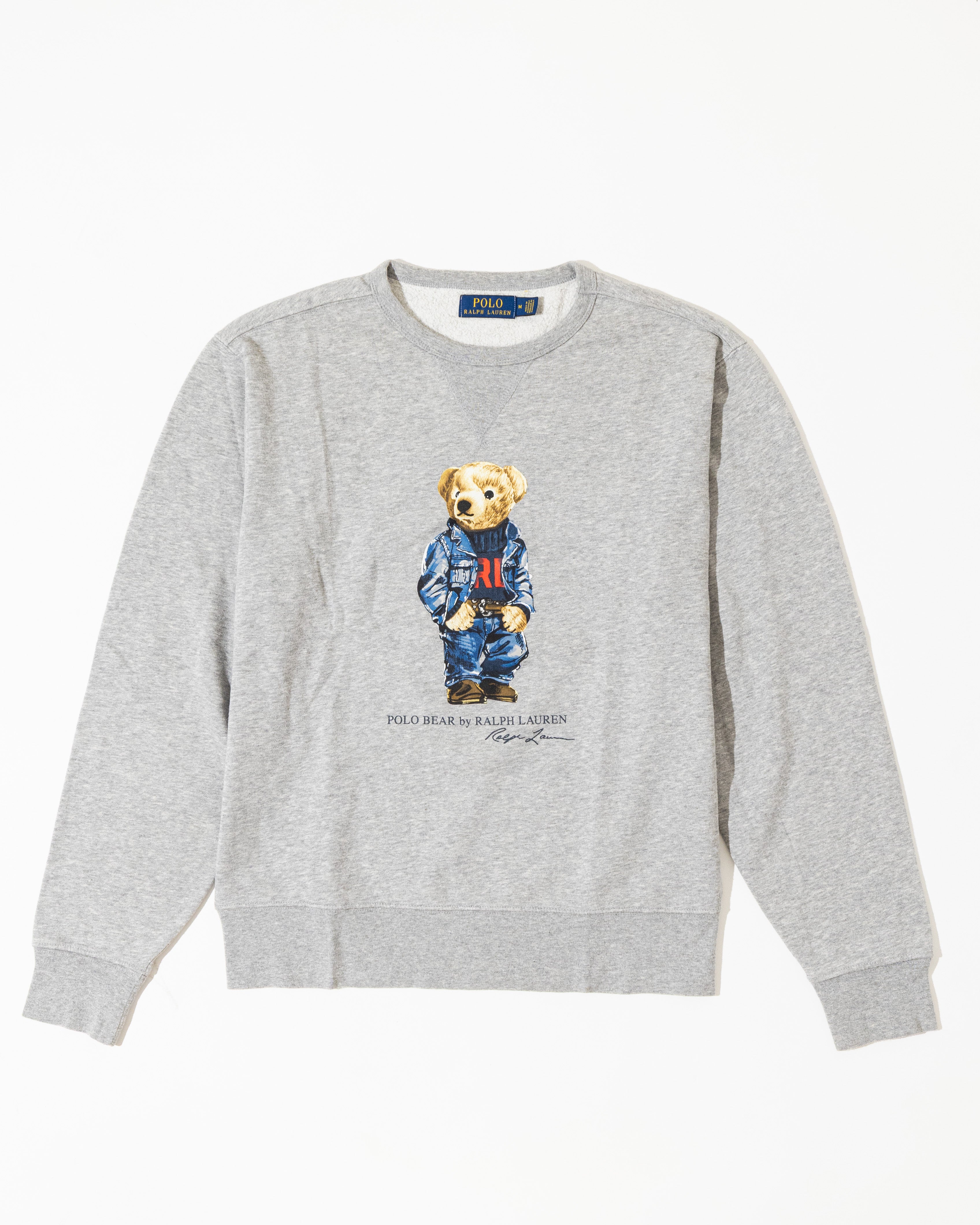 RL Grey Polo Bear Hoodie (M)
