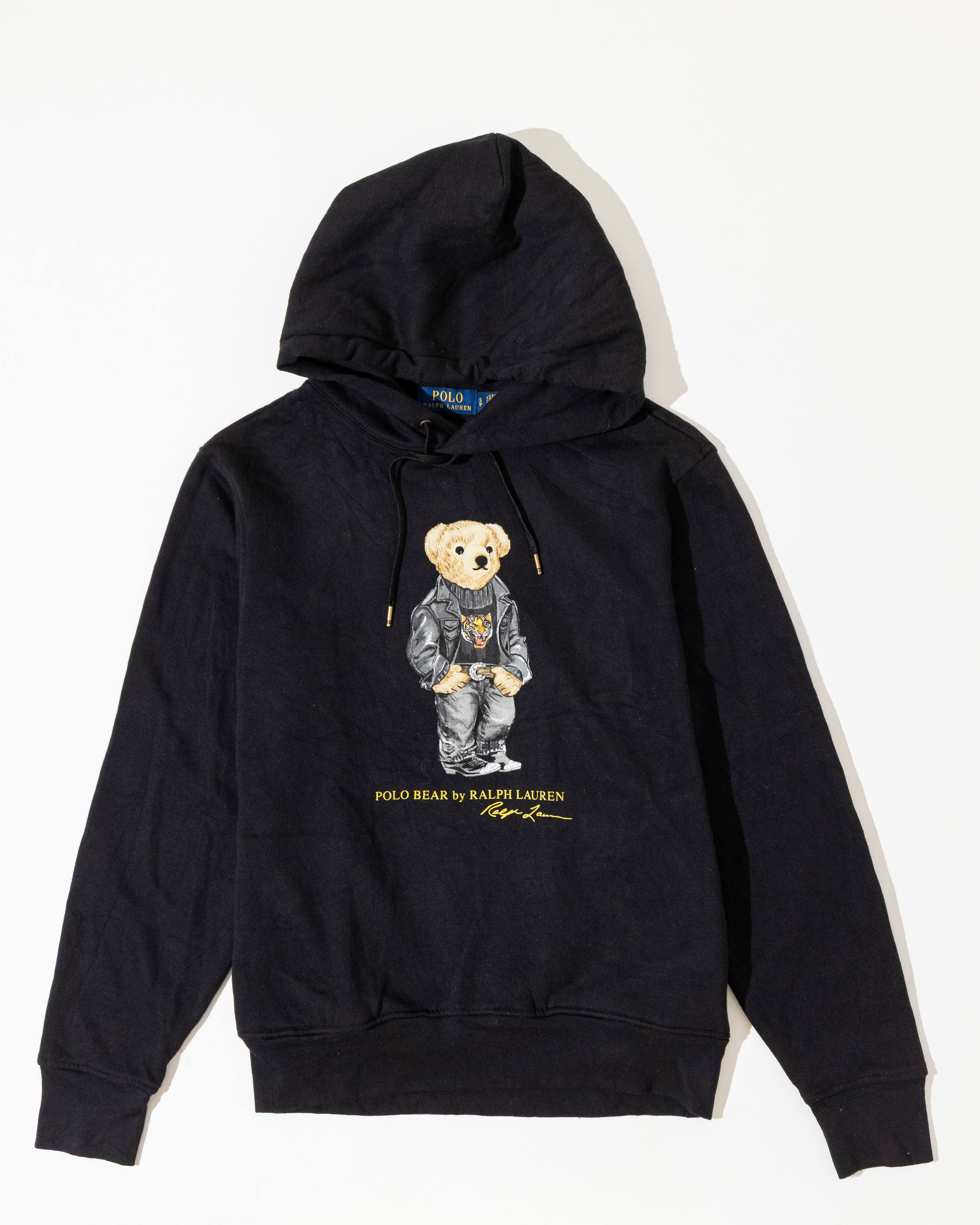 RL Black Polo Bear Hoodie (S)