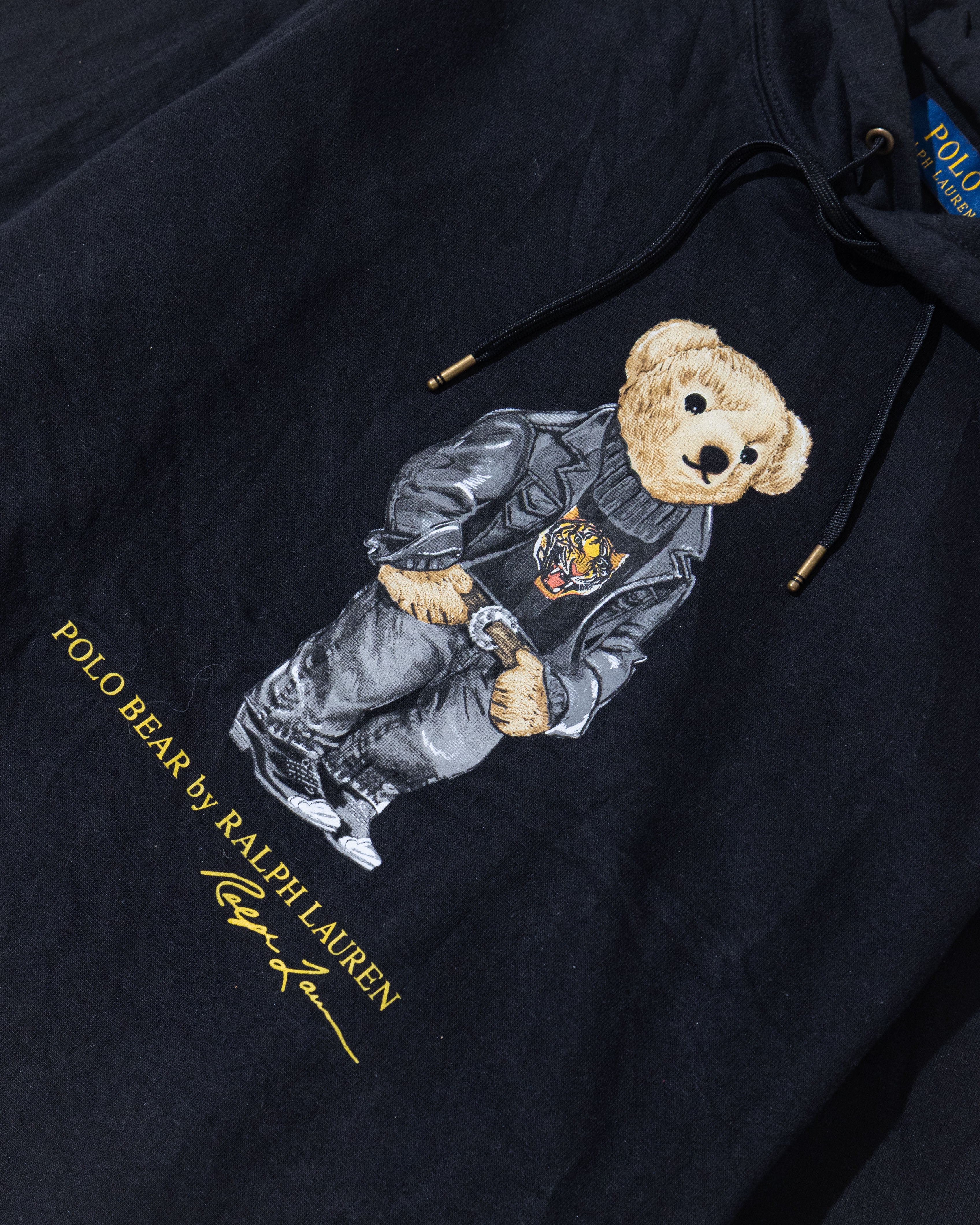RL Black Polo Bear Hoodie (S)