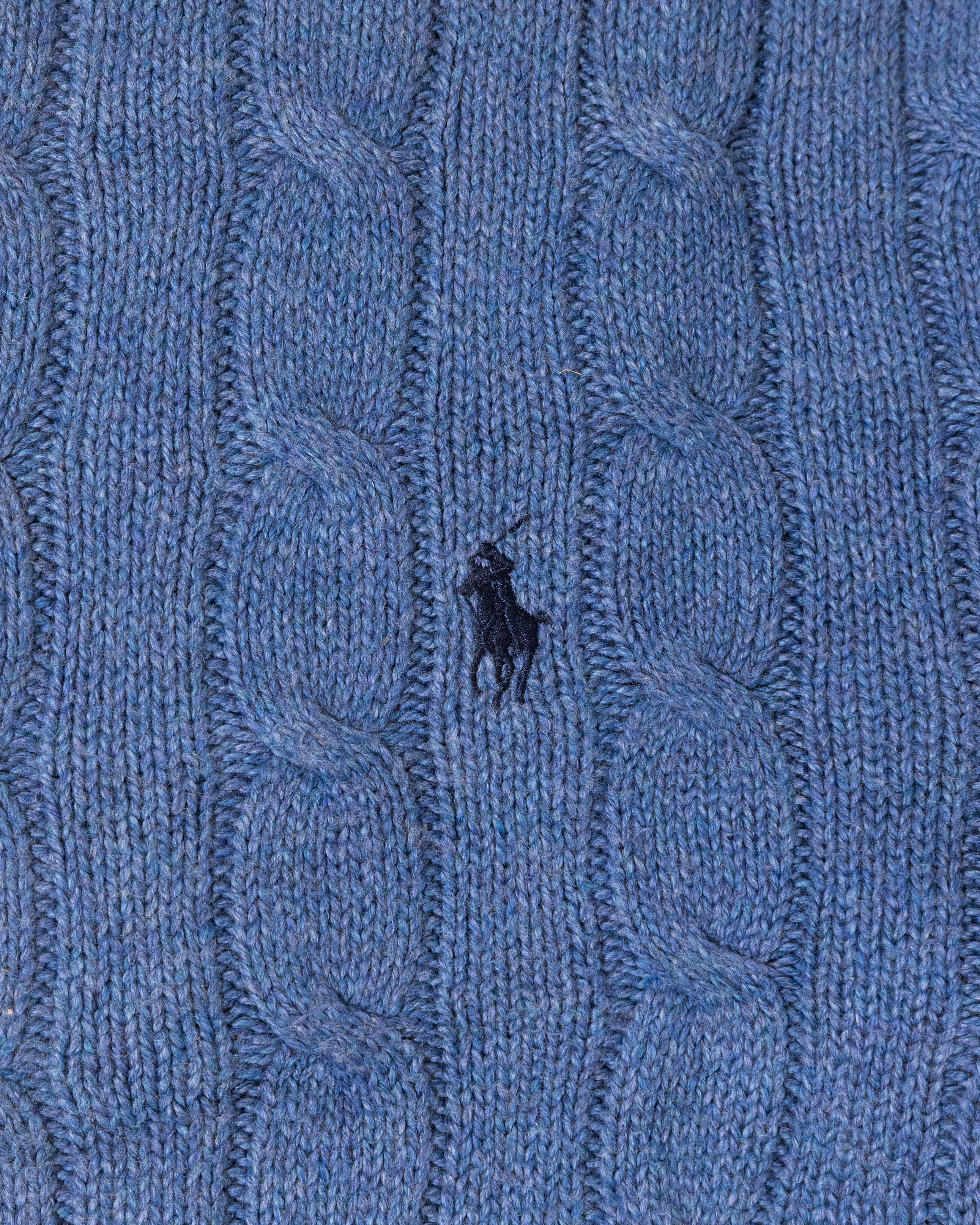 RL Blue Cable Knit Sweater & Navy Logo (S)