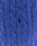 RL Purple & Navy Logo Cable Knit