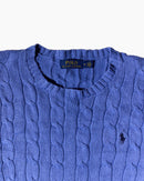 RL Purple & Navy Logo Cable Knit