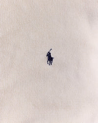 RL Cream & Navy Logo Cardigan