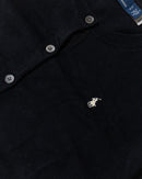 RL Black Button Up Cardigan & White Logo (S)