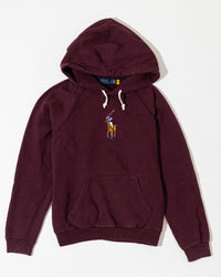 RL Maroon Polo Bear Hoodie (S)