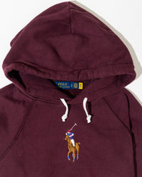 RL Maroon Polo Bear Hoodie (S)