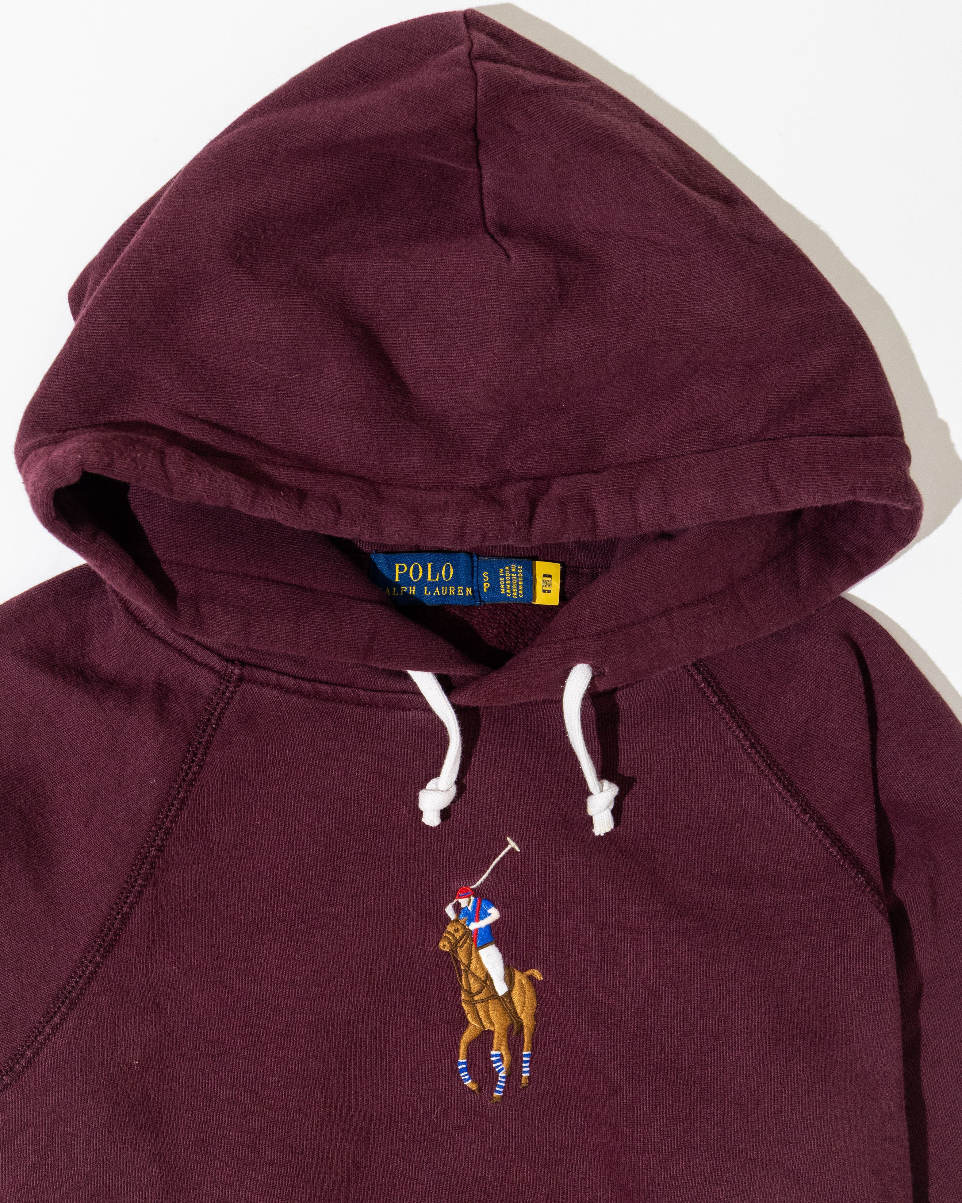 RL Maroon Polo Bear Hoodie (S)