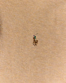 RL Beige & Brown Logo Half Zip