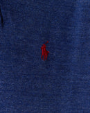 RL Navy & Red Logo Long Sleeve Polo
