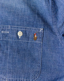 RL Denim Blue & Brown Logo Jacket