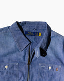 RL Denim Blue & Brown Logo Jacket