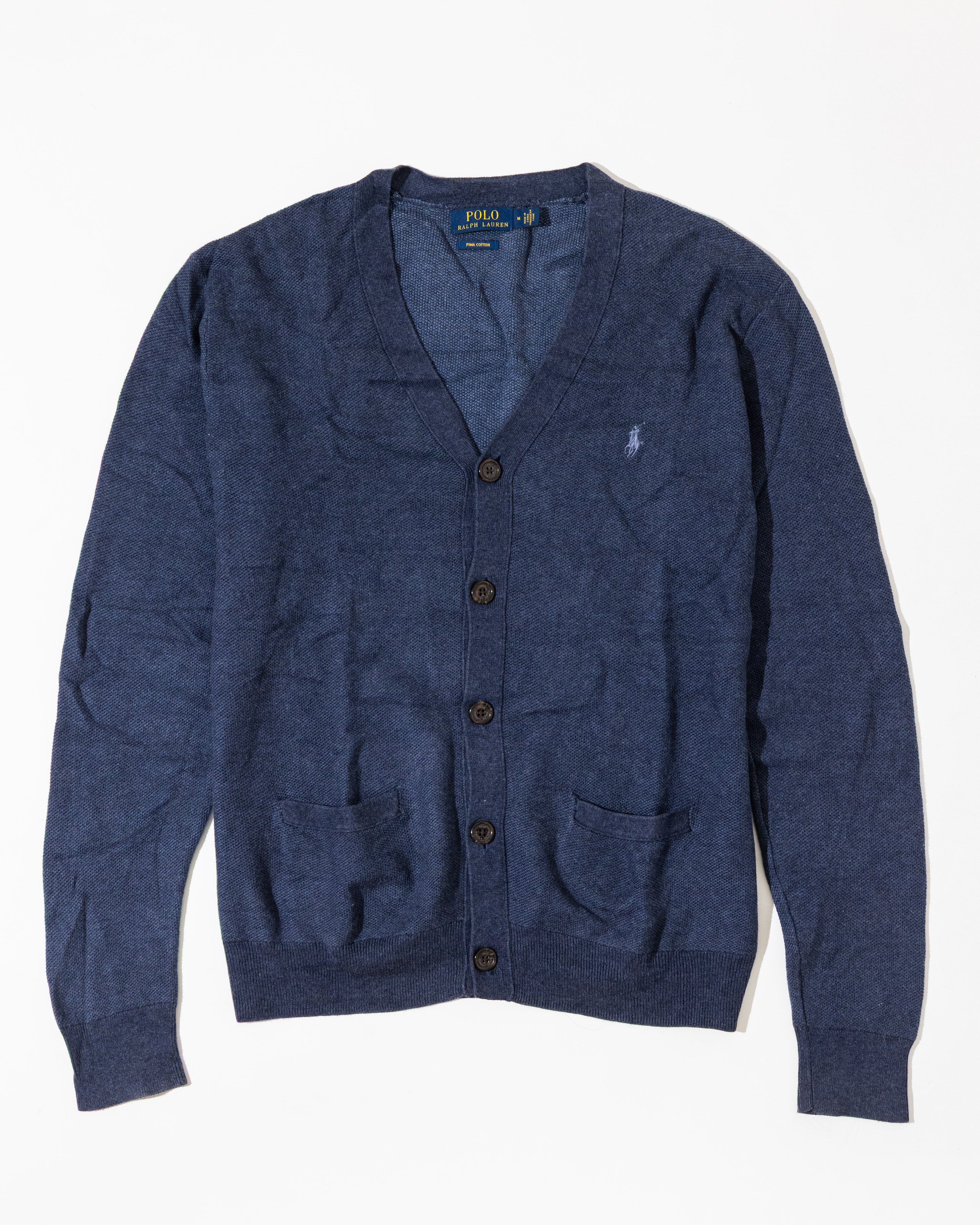 RL Blue Cardigan & Light Blue Logo (M)