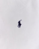 RL White Long Sleeve Polo & Navy Logo