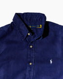 RL Navy & White Logo Linen Shirt