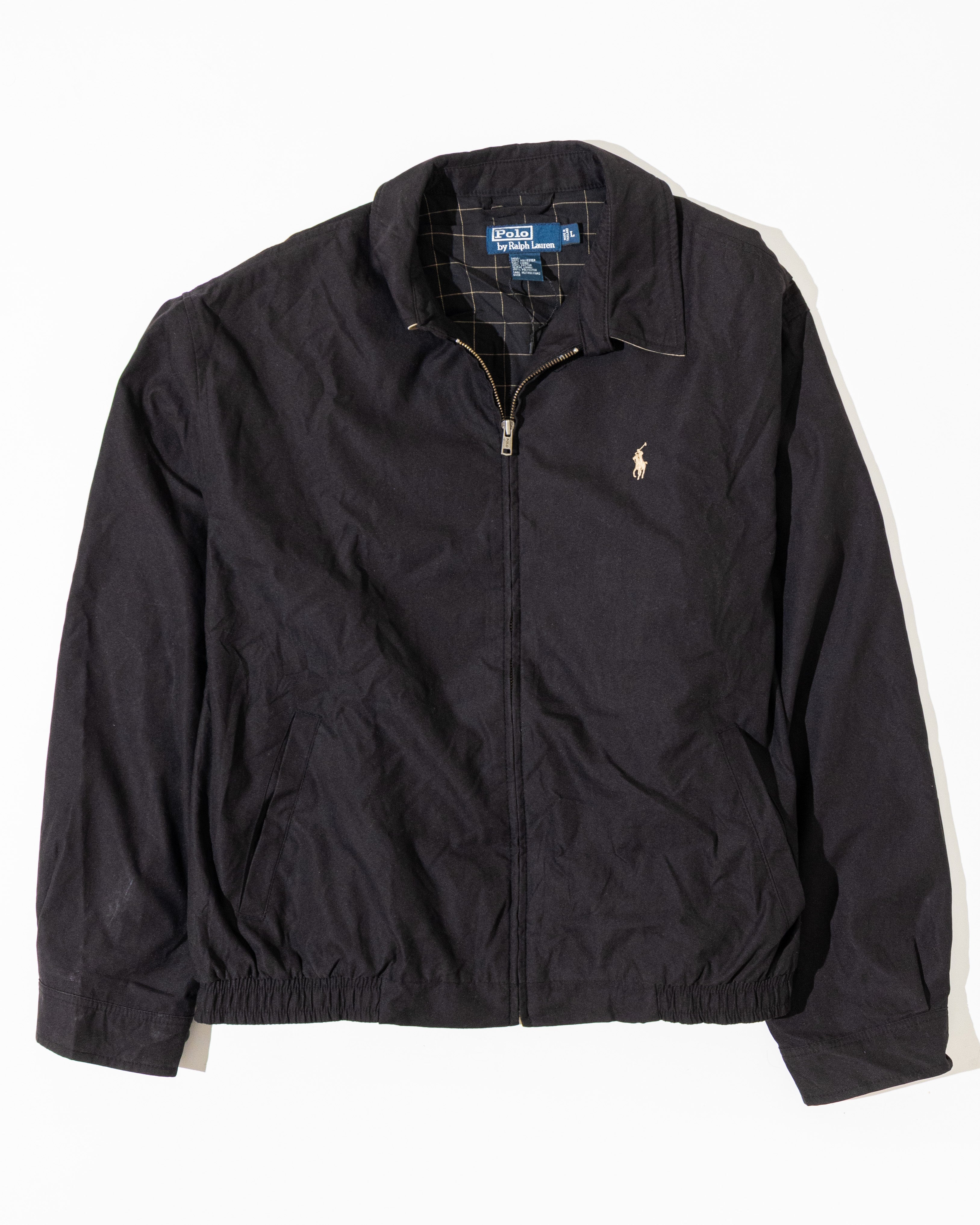 RL Black Harrington Jacket & Cream Logo (L)