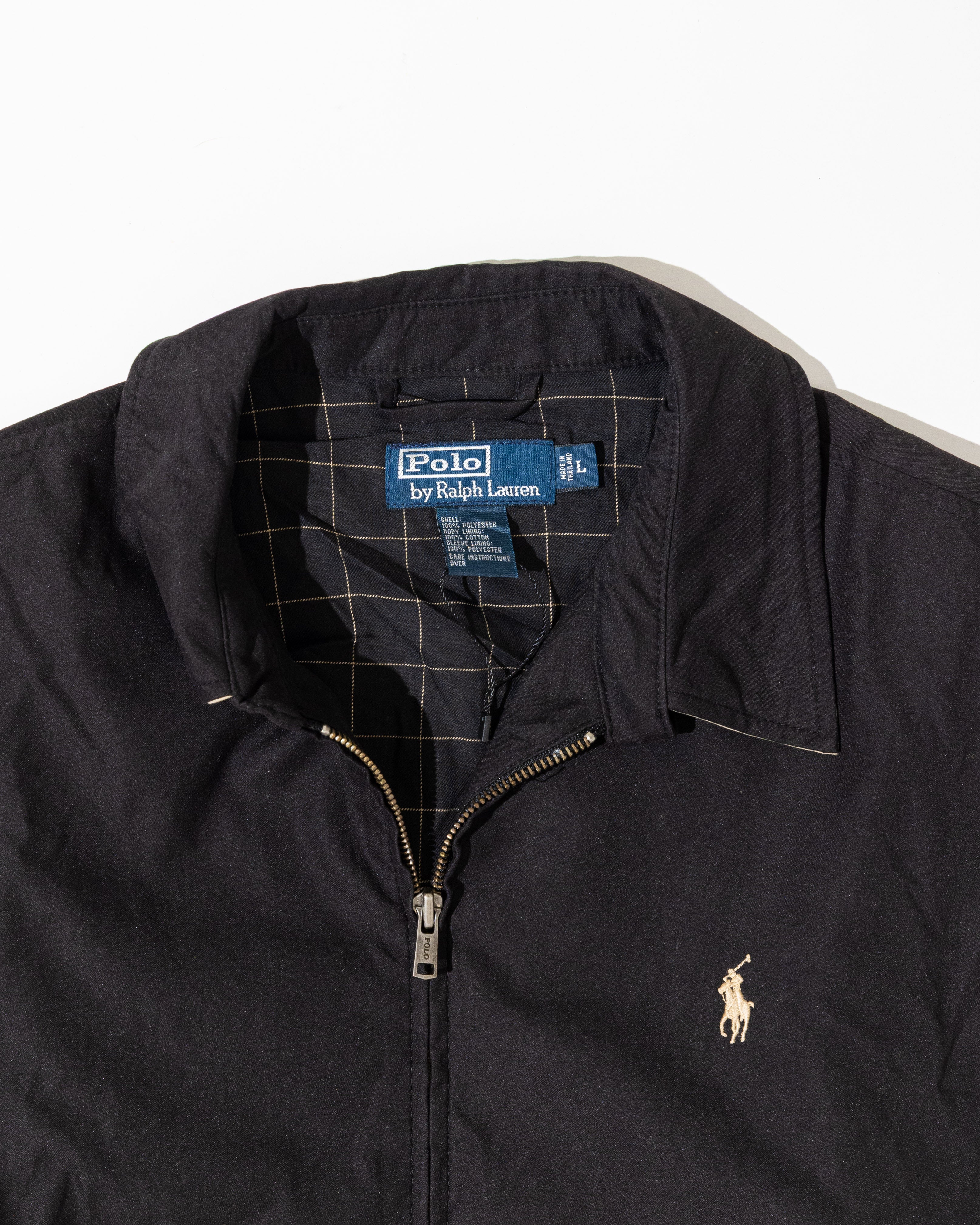 RL Black Harrington Jacket & Cream Logo (L)