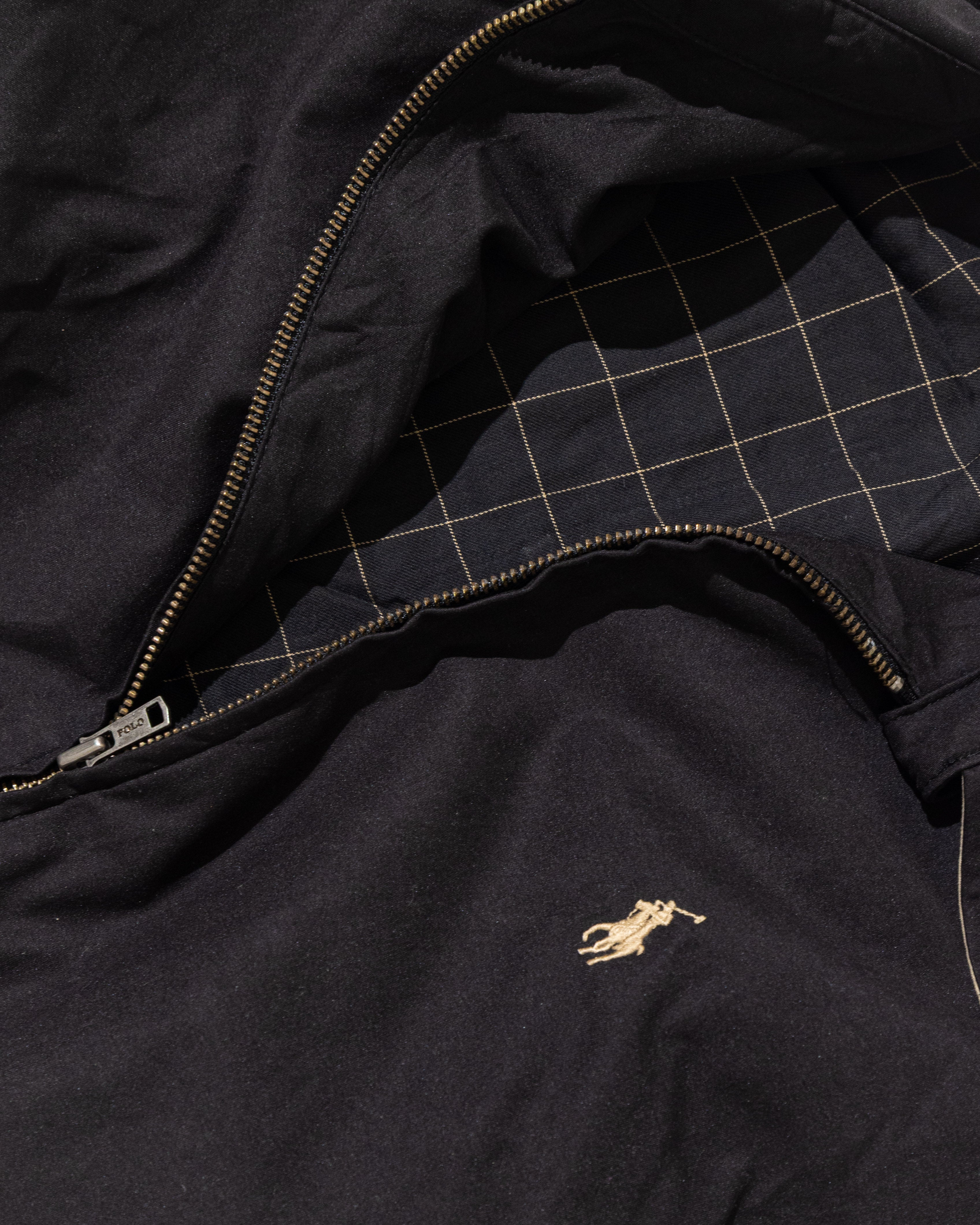 RL Black Harrington Jacket & Cream Logo (L)