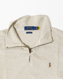 RL Light Grey Half-Zip Sweater & Colorful logo (M)