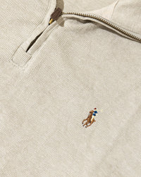 RL Light Grey Half-Zip Sweater & Colorful logo (M)