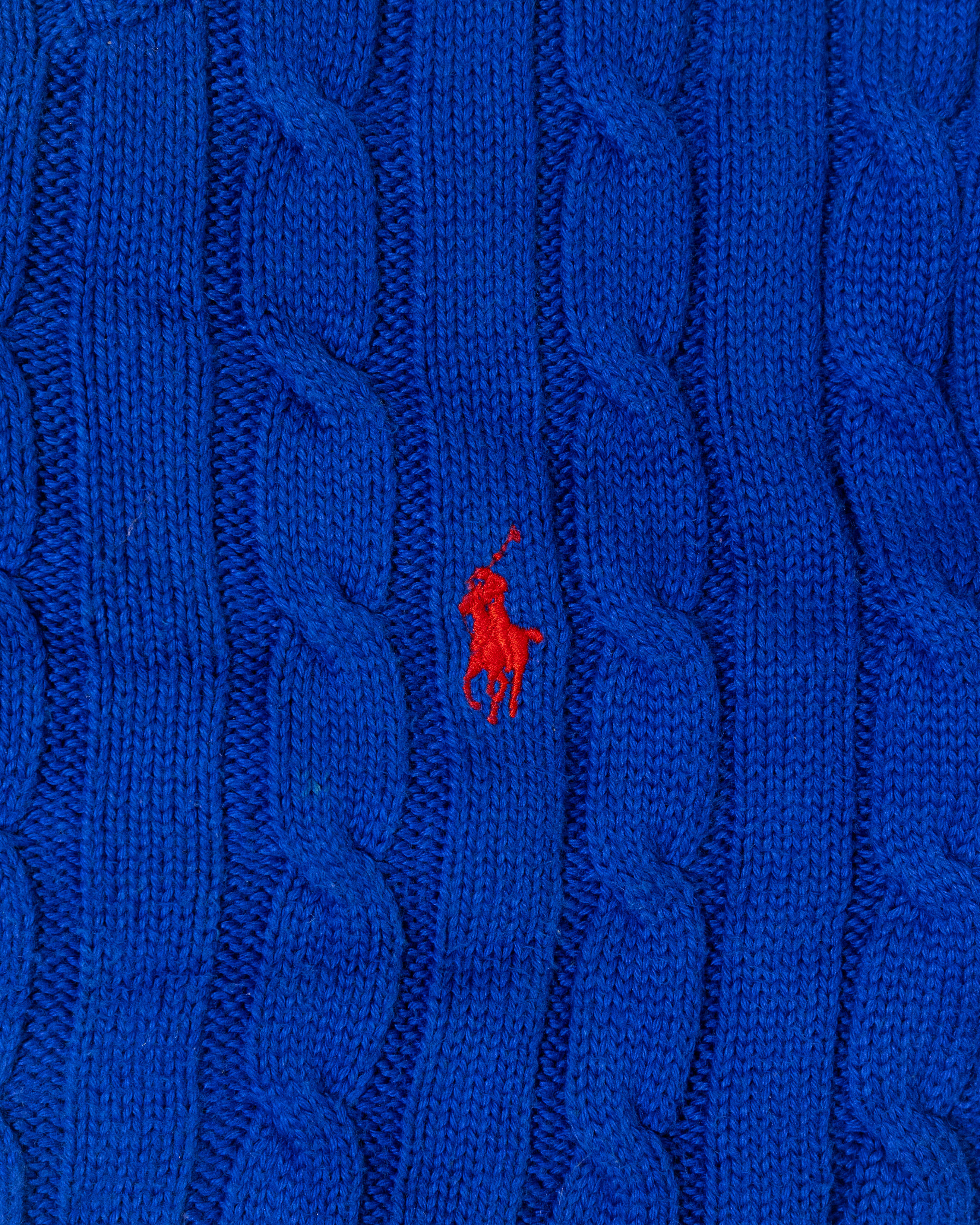 סריג צמות כחולֹ רויאל לנשים מכותנה Polo Ralph Lauren