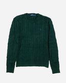 RL Forest Green Cable Knit Sweater & Blue Logo (L)