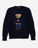 RL Navy Bear Knit Sweater (M)