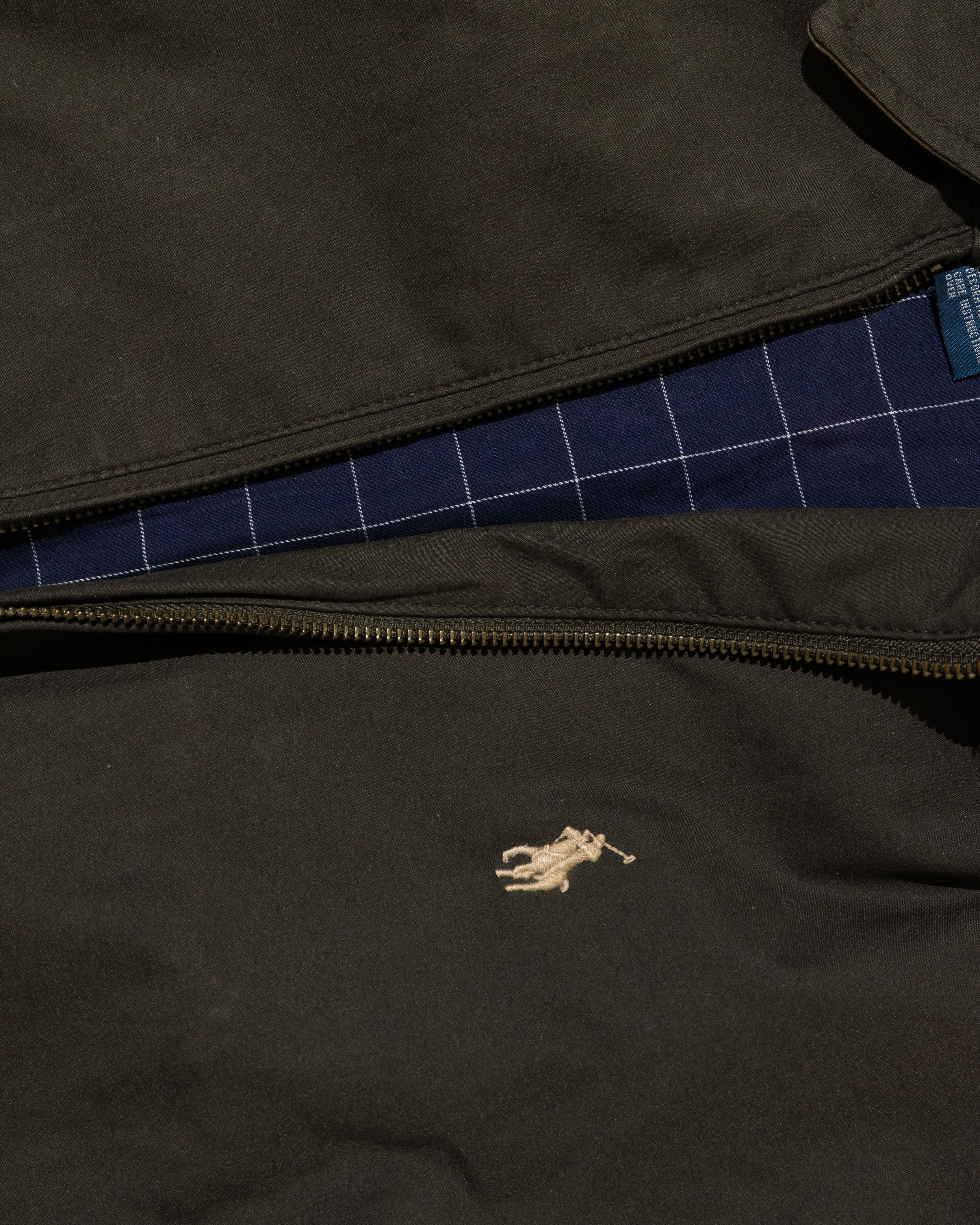 RL Olive Harrington Jacket & Beige Logo (M)