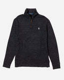 RL Dark Charcoal Half-Zip Sweater & White Logo (M)