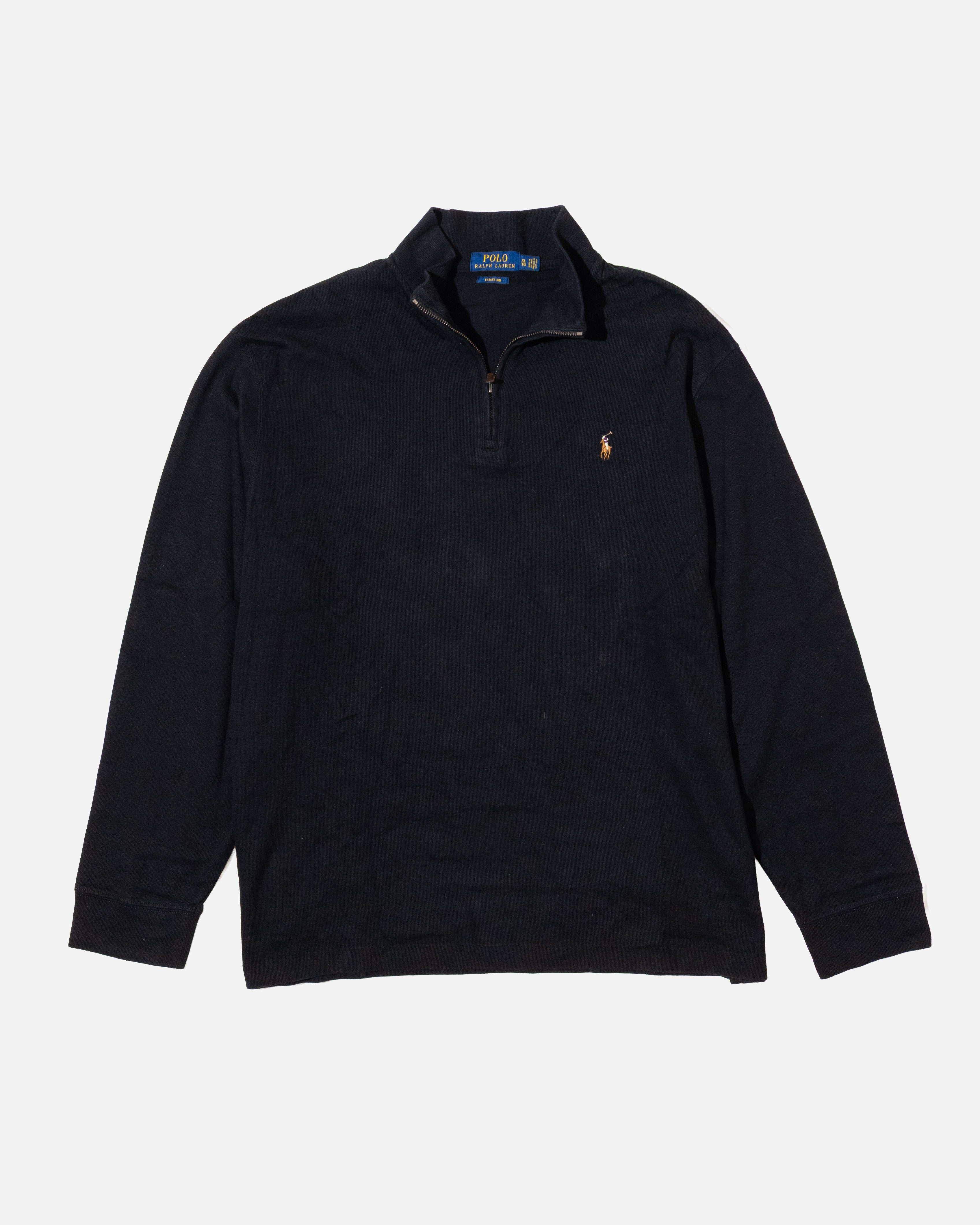 RL Black Half-Zip Sweater & colorful Logo (XL)