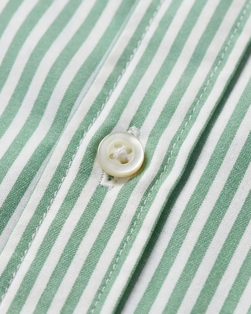 מכופתרת כותנה פסים ירוק-לבן לוגו ירוק Polo Ralph Lauren