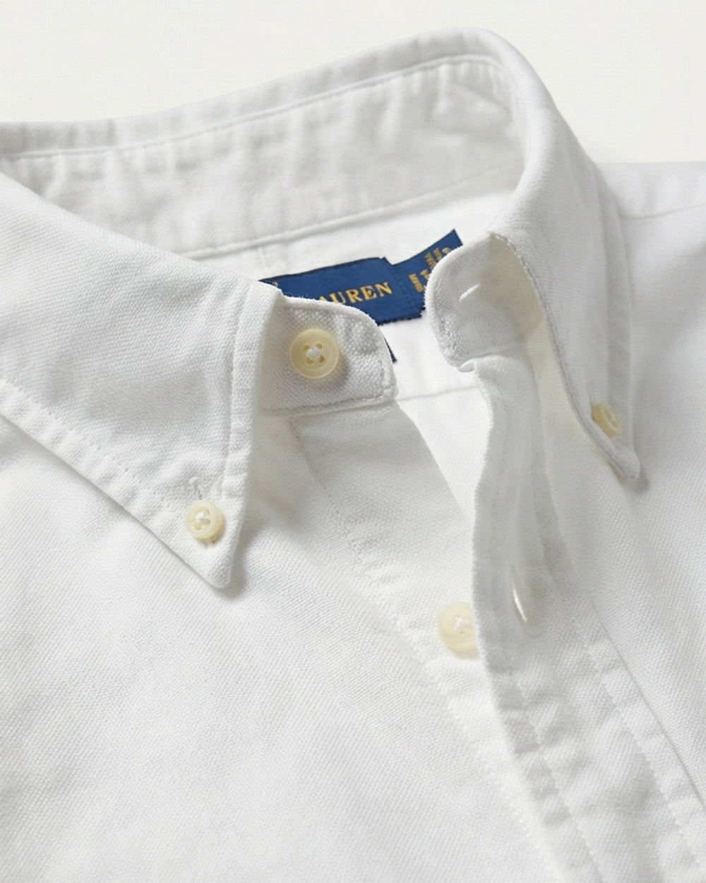 מכופתרת אוקספורד לבנה לוגו צבעוני Polo Ralph Lauren