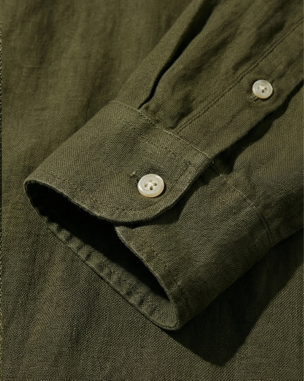 מכופתרת פשתן ירוקה לוגו כתום Polo Ralph Lauren