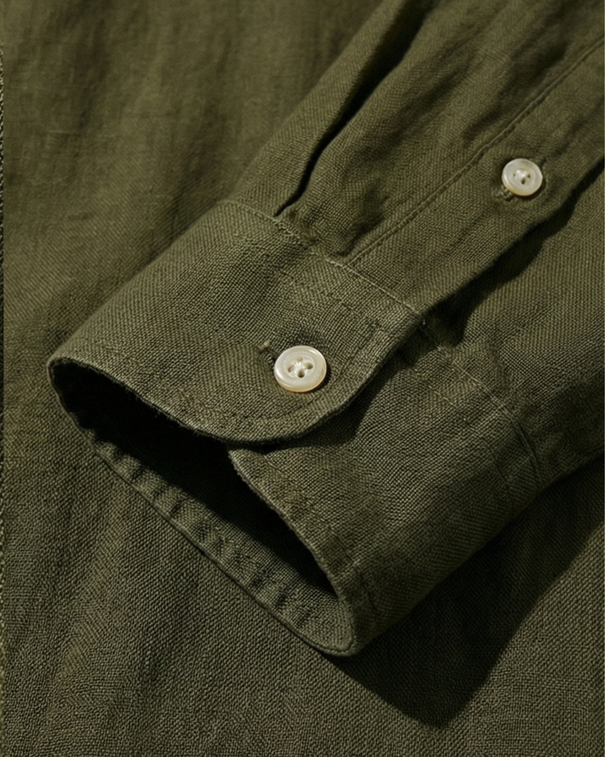 מכופתרת פשתן ירוקה לוגו כתום Polo Ralph Lauren